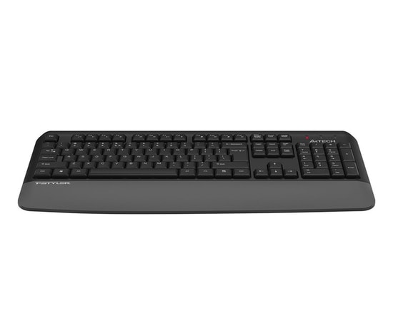 A4Tech Klavye (FGK20) Siyah Kablosuz Bilek Destekli Klavye - Multimedya, Türkçe Q Düzen, USB Alıcı, Tam Boy, 15m Menzil