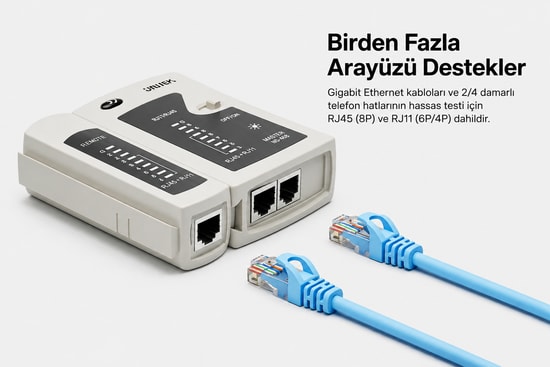 Unitek OT140AGY01 Ethernet Kablosu Test Cihazı Bilgisayar Aksesuarı Ürünü - 60 Ay Garanti.