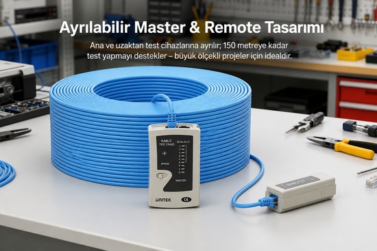 Unitek OT140AGY01 Ethernet Kablosu Test Cihazı Bilgisayar Aksesuarı Ürünü - 60 Ay Garanti.