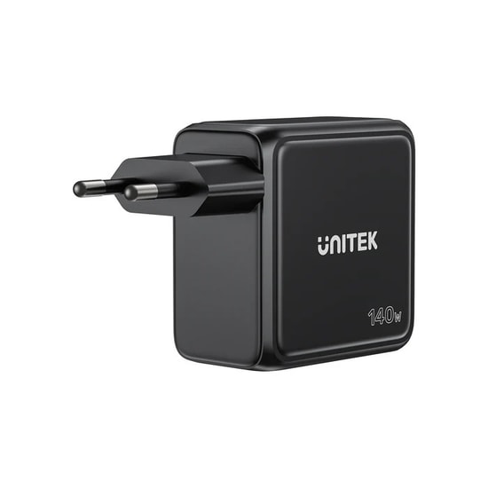Unitek REXO P1132ABK01-EU 140W 4 Portlu Akıllı Ekranlı GaN Şarj Cihazı - Şarj Adaptörü, CE Sertifikalı
