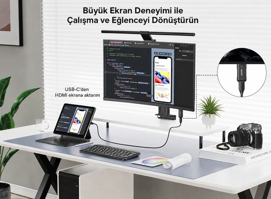Unitek V1187ABK01 USB-C F HDMI M Dönüştürücü Adaptör, Bilgisayar Aksesuarı, Kablo Tipi - CE, 60 Ay Garanti
