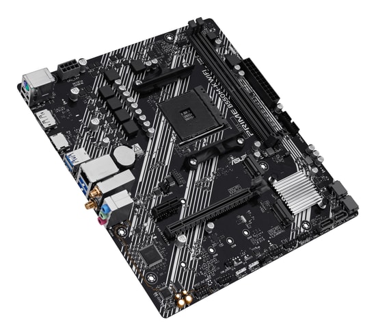 ASUS PRIME B550M-K WIFI AMD Anakart - AM4, DDR4, 2 M.2, Wi-Fi 6, Gigabit LAN, 64 GB, HDMI, DisplayPort, micro ATX