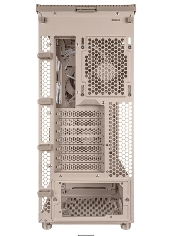 ASUS ProArt PA401 Wood Mesh Bej Renk ATX Kasa - Ahşap Detaylı, Mesh Panel, 2x160mm Fan, 2x USB 3.2, Type-C