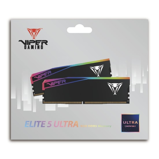 Patriot Viper Elite 5 Ultra 64GB DDR5 RAM (VEU564G6436K) - 2x32GB, 6400MHz, CL36, Soğutuculu Gaming Bellek Kiti
