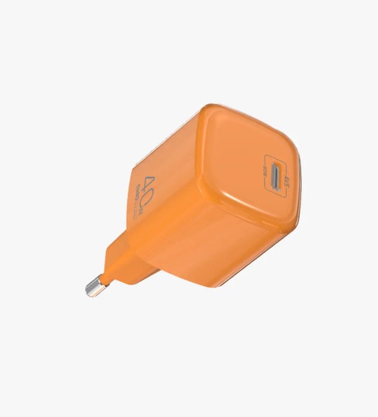 Linktech G863 Safe 40W GaN AVS Turuncu Hızlı Şarj Adaptörü - Type C, PD 3.0, PPS, QC 4.0, Akım Koruma