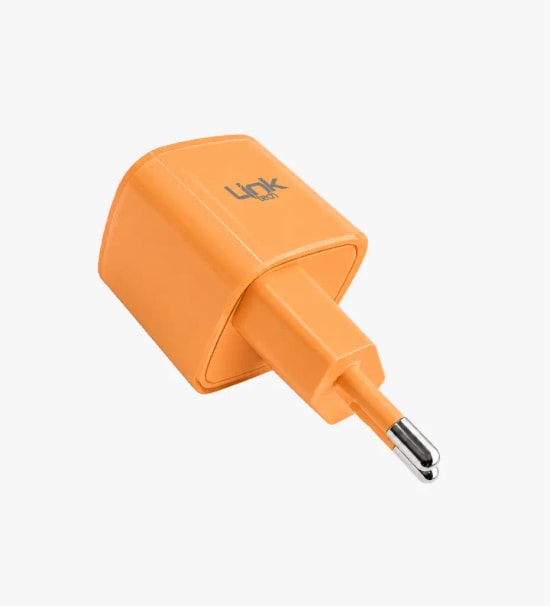 Linktech G863 Safe 40W GaN AVS Turuncu Hızlı Şarj Adaptörü - Type C, PD 3.0, PPS, QC 4.0, Akım Koruma