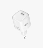 Linktech G863 Safe 40W GaN AVS Beyaz Hızlı Şarj Adaptörü - Type C, PD 3.0, PPS, QC 4.0, Akım Koruma