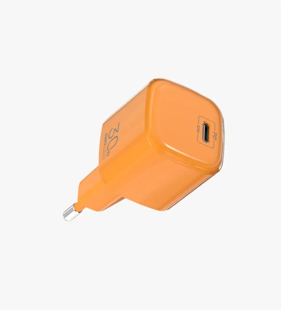 Linktech G822 Safe 30W Tip-C Turuncu Hızlı Şarj Adaptörü - PD 3.0, PPS, QC 4.0, GaN Tech 3, Akım Koruma