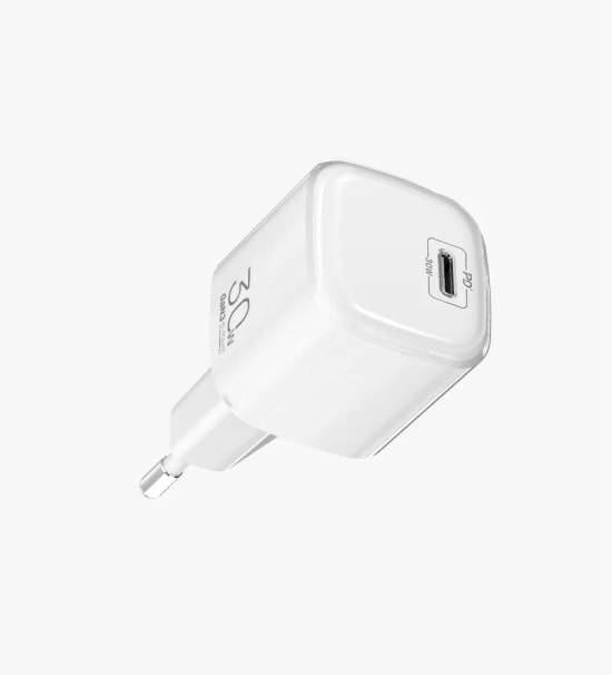 Linktech G822 Safe 30W Tip-C Beyaz Hızlı Şarj Adaptörü - PD 3.0, PPS, QC 4.0, GaN Tech 3, Akım Koruma
