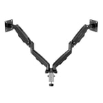 Titanpro FL02 FMK-8710 17-32 İnç Çift Kollu Amortisörlü Siyah Monitör Standı - Alüminyum, 2-9 Kg, VESA, 75x75/100x100 mm