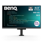 BenQ RD320UA 31.5 İnç 4K Ergo Arm Programlama Monitörü - 3840x2160, 90W USB-C, KVM, 2000:1 Kontrast, Nano Matte Ekran