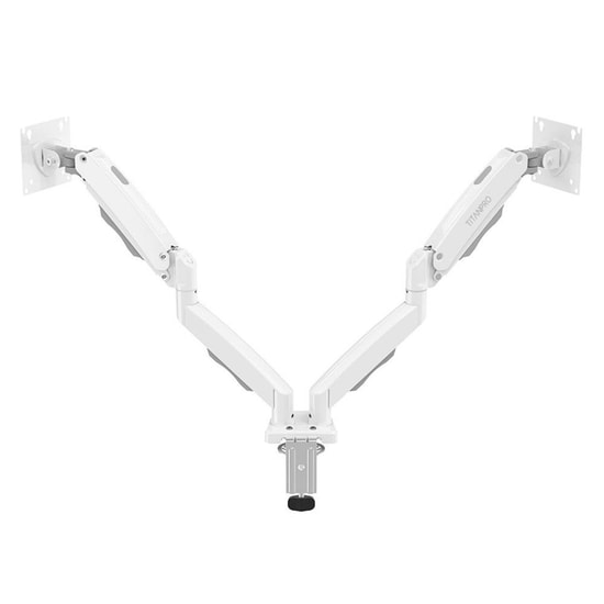 TITANPRO FL02-W FMK-8715 Beyaz Çift Kollu Amortisörlü Monitör Standı - 17-32 İnç, 2-9 kg, VESA 75x75/100x100 mm