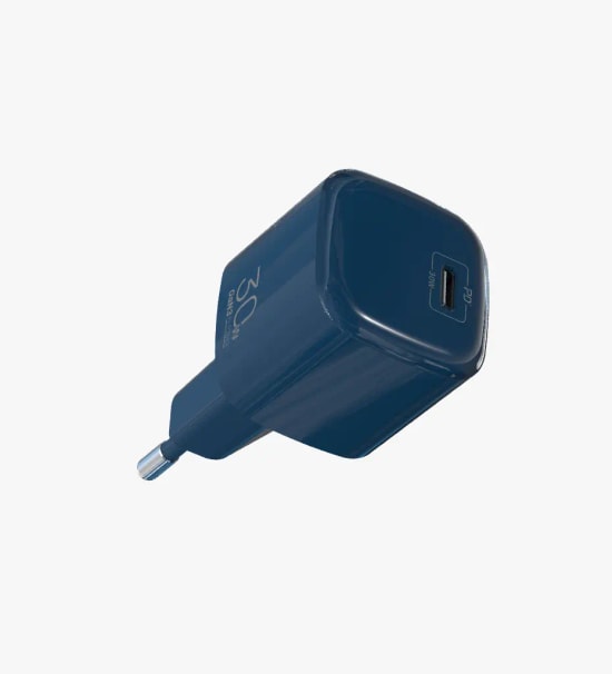 Linktech G822 Safe 30W Tip-C Lacivert Hızlı Şarj Adaptörü - PD 3.0, PPS, QC 4.0, GaN Tech 3, Akım Koruma