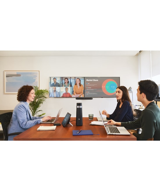 HP Poly Studio X32 (A3SV5AA) 20 MP PoE++ Siyah Video Konferans Çubuğu - 132 Görüş Açısı, 5x Dijital Zoom, 4K