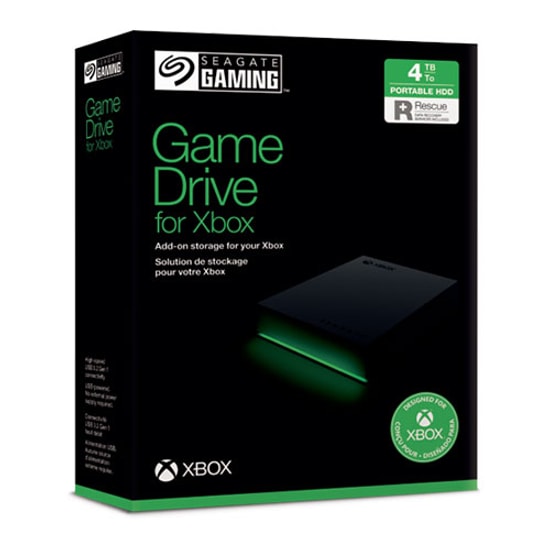 Seagate Game Drive for Xbox 2TB Siyah STKX2000400 2,5" Taşınabilir Harici HDD - USB 3.2 Gen 1, USB Micro-B, LED
