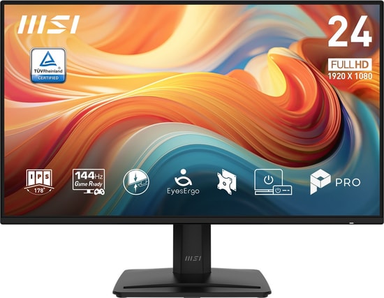 MSI PRO-MP242-E14A 23.8 İnç Siyah IPS Monitör - FHD 1920x1080, 144Hz, 1ms, 16:9, Adaptive-Sync, 300 cd/m²