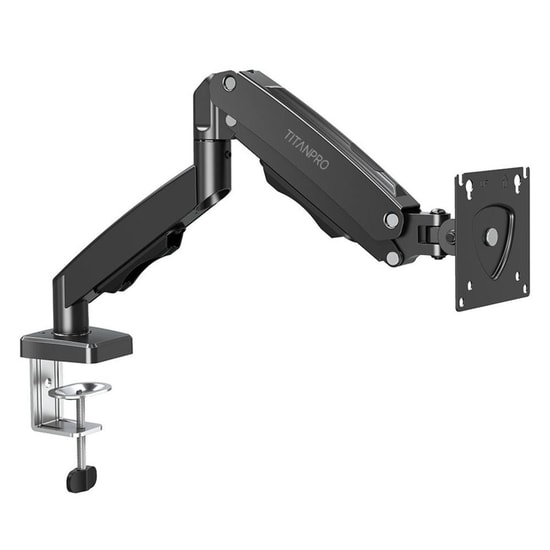 Titanpro FL01 FMK-8700 17-32 İnç Amortisörlü Siyah Tekli Monitör Standı - 9 kg, VESA 75x75/100x100, Hareketli