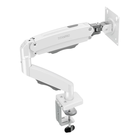 Titanpro FL01-W FMK-8705 Beyaz Amortisörlü Monitör Standı - 17-32 İnç, 9 kg, VESA 75x75/100x100 mm, Hareketli