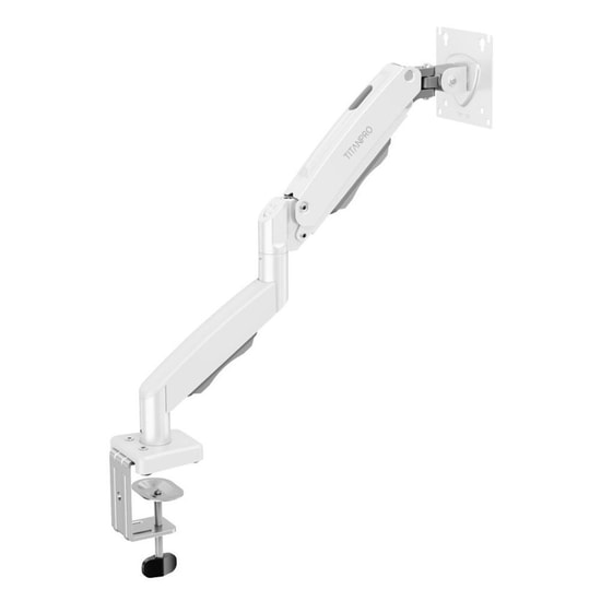 Titanpro FL01-W FMK-8705 Beyaz Amortisörlü Monitör Standı - 17-32 İnç, 9 kg, VESA 75x75/100x100 mm, Hareketli