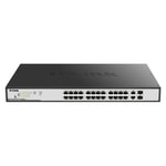 D-Link DL-DGS-1100-26MPV2 24 Port Gigabit PoE Switch - Yönetilebilir, 370W PoE, 2x Gigabit RJ45/SFP Combo, Layer2