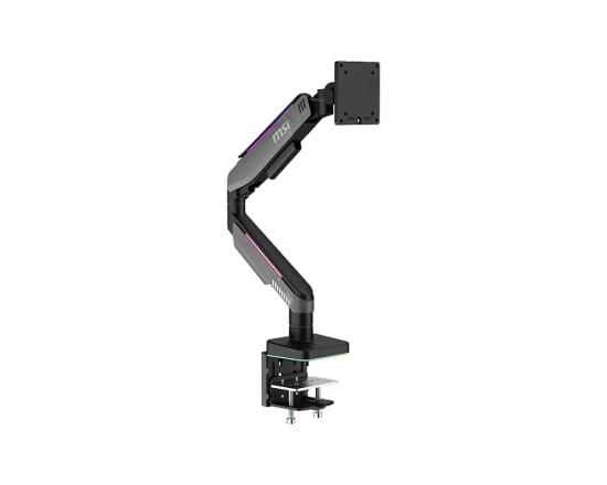 MSI MPG-MT201RG RGB Masa Üstü Siyah Monitör Kolu - 17-49 İnç, 20 kg Taşıma, VESA 75/100 mm, Tilt-Swivel-Pivot