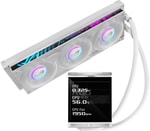 Asus ROG STRIX LC IV 360 ARGB LCD Beyaz Sıvı İşlemci Soğutucu - 3x120mm Fan, 5.08 İnç IPS LCD, 800-2500 RPM