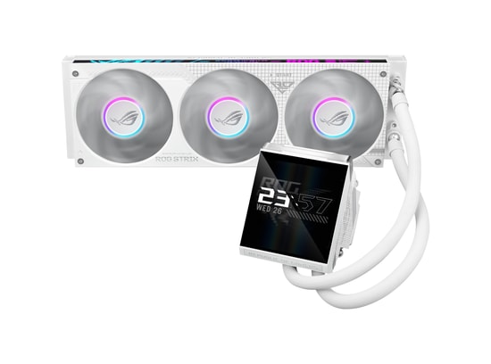Asus ROG STRIX LC IV 360 ARGB LCD Beyaz Sıvı İşlemci Soğutucu - 3x120mm Fan, 5.08 İnç IPS LCD, 800-2500 RPM