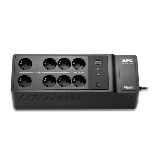 APC BE850G2-GR Back-UPS 850VA 520W USB Type-C Kesintisiz Güç Kaynağı - 230V, Kurşun-Asit Akü, 16 Saat Şarj, 45 dB