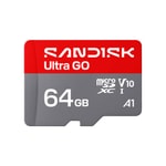 Sandisk Ultra Go 64GB SDSQUGN-064G-GN6MN microSDXC Hafıza Kartı - UHS-I, Class 10, U1, A1, 140MB/s Veri Hızı