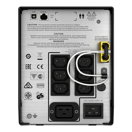 APC SMC2000I Smart-UPS C 2000VA LCD 230V Kesintisiz Güç Kaynağı UPS - Hat Etkileşimli, Sinüs Dalga, USB, 45 dBA