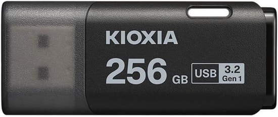 Kioxia TransMemory U301 LU301K256GG4 Siyah USB Flash Bellek - USB 3.2 Gen 1, 256 GB, Kaydırmalı Kapak, 2 Yıl Garanti