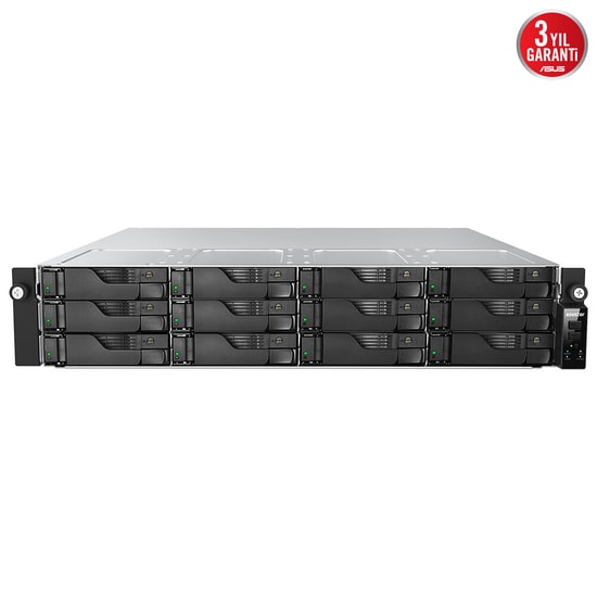 Asustor AS7212RDX (90IX01W0-BW3S00) 12 Yuvalı 8GB DDR4 ECC NAS Depolama - 12x20TB, 128GB RAM, 2xM.2, 4x1GbE, USB 3.2 x6