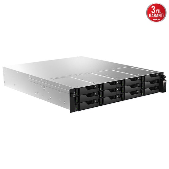 Asustor AS7212RDX (90IX01W0-BW3S00) 12 Yuvalı 8GB DDR4 ECC NAS Depolama - 12x20TB, 128GB RAM, 2xM.2, 4x1GbE, USB 3.2 x6