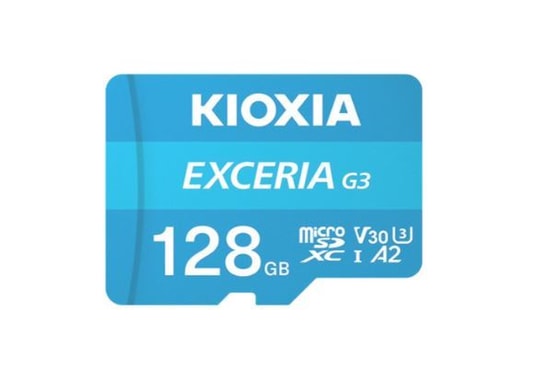 Kioxia Exceria G3 LMEX3L128GG2 MicroSDXC 128GB Hafıza Kartı - UHS-I, U3, V30, A2, 4K, 160 MB/s, 50 MB/s