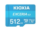 Kioxia Exceria G3 LMEX3L512GG2 512GB MicroSDXC Hafıza Kartı - UHS-I, C10, U3, V30, A2, 4K Video, 160/50 MB/s