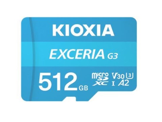 Kioxia Exceria G3 LMEX3L512GG2 512GB MicroSDXC Hafıza Kartı - UHS-I, C10, U3, V30, A2, 4K Video, 160/50 MB/s