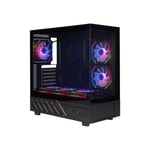 DarkFlash DS950V-850W Siyah Mid Tower Bilgisayar Kasası - 80+ Bronze, 6 Fanlı, Gen5 LCD IPS, L17 Fanlı Kasa