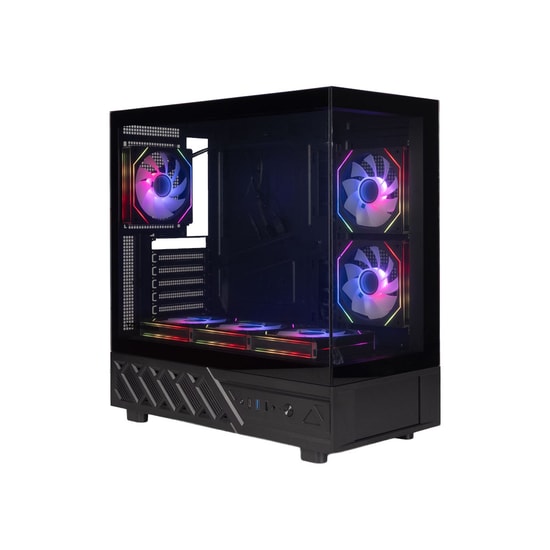 DarkFlash DS950V-850W Siyah Mid Tower Bilgisayar Kasası - 80+ Bronze, 6 Fanlı, Gen5 LCD IPS, L17 Fanlı Kasa