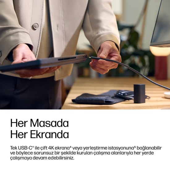 HP EliteBoard G1a E02B2AT Ryzen AI 5 PRO 340 16GB 512GB SSD Klavye Bilgisayar - Windows 11 Pro, Wi-Fi 7, 50 TOPS NPU