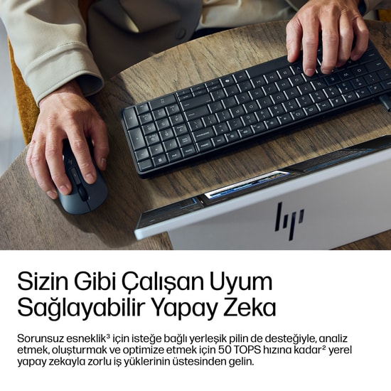 HP EliteBoard G1a E02B2AT Ryzen AI 5 PRO 340 16GB 512GB SSD Klavye Bilgisayar - Windows 11 Pro, Wi-Fi 7, 50 TOPS NPU