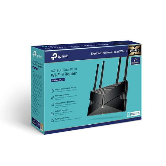 TP-Link Archer AX23 AX1800 Çift Bant Wi-Fi 6 Router - AX1800, 4 Anten, OFDMA, 4xGigabit Port, WAN, VPN, DDNS, EasyMesh