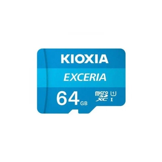 Kioxia Exceria 64GB Micro SDXC UHS-I C10 Hafıza Kartı (LMEX1L064GG2) - 100MB/s Okuma Hızı, Su Geçirmez, Dayanıklı