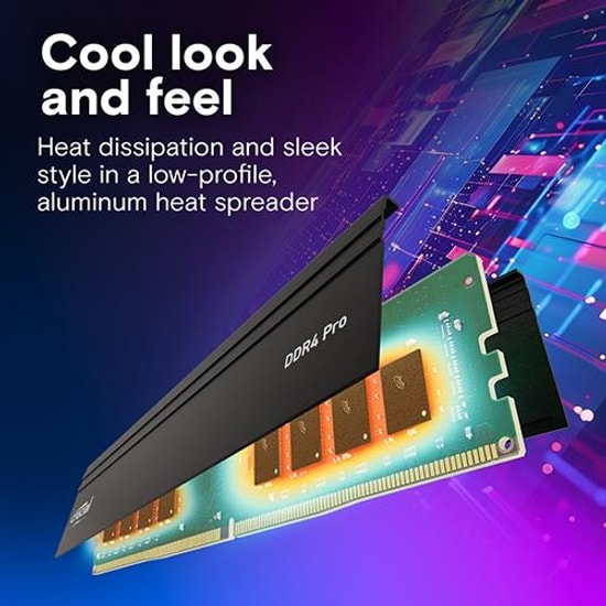 Crucial Pro 32GB 3200MHz DDR4 CP32G4DFRA32AT RAM - 3200MT/s, 1.2V, CL22, UDIMM Masaüstü Bellek, Yüksek Performans Kiti