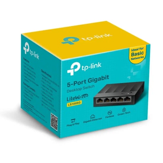 TP-Link LS1005G 5 Port Gigabit Switch - 10/100/1000 Mbps, Yönetilemez, Plastik Kasa