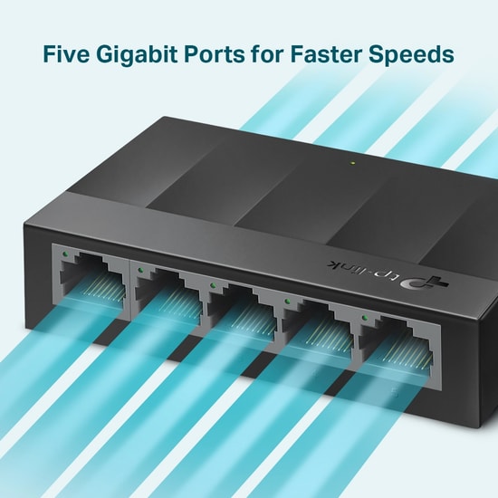 TP-Link LS1005G 5 Port Gigabit Switch - 10/100/1000 Mbps, Yönetilemez, Plastik Kasa
