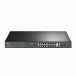 TP-Link TL-SG1218MP 16 Port Gigabit PoE Switch - 2x SFP Uplink, 250W Güç Bütçesi, 250 Metre Menzil, Rackmount