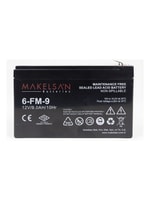Makelsan 12V 9Ah Tam Bakımsız Kuru Akü (MA00009MPOWER00) - Yüksek Performanslı, Uzun Ömürlü, Sızdırmaz Güç Kaynağı Aküsü