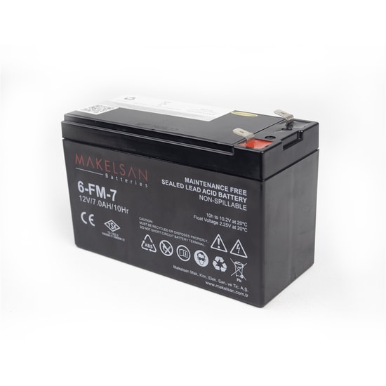 Makelsan 12V 7Ah Kuru Tip Akü MA00009MPOWER07 - Tam Kapalı Bakımsız Yüksek Performanslı Güvenilir Akü