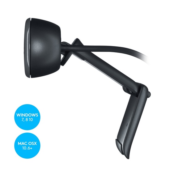 Logitech C270 HD Webcam (960-001063) - 720p, 30fps, Gürültü Önleyici Mikrofon, Otomatik Parlaklık, 150cm USB-A Kablo