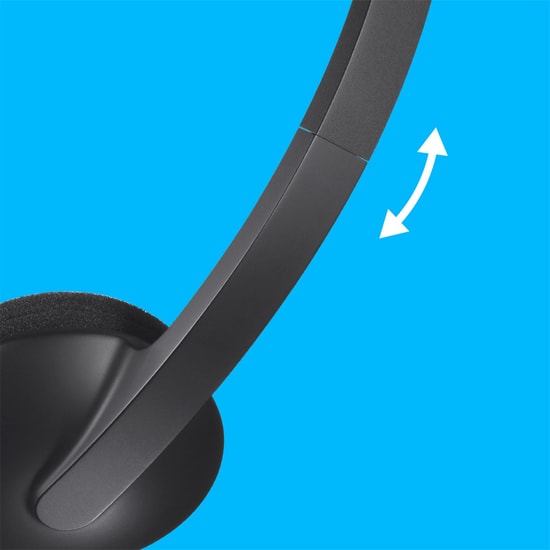 Logitech H340 Siyah USB Kulaklık (981-000475) - 32mm Sürücü, Gürültü Önleyici Mikrofon, ENC, 180cm USB-A Kablolu